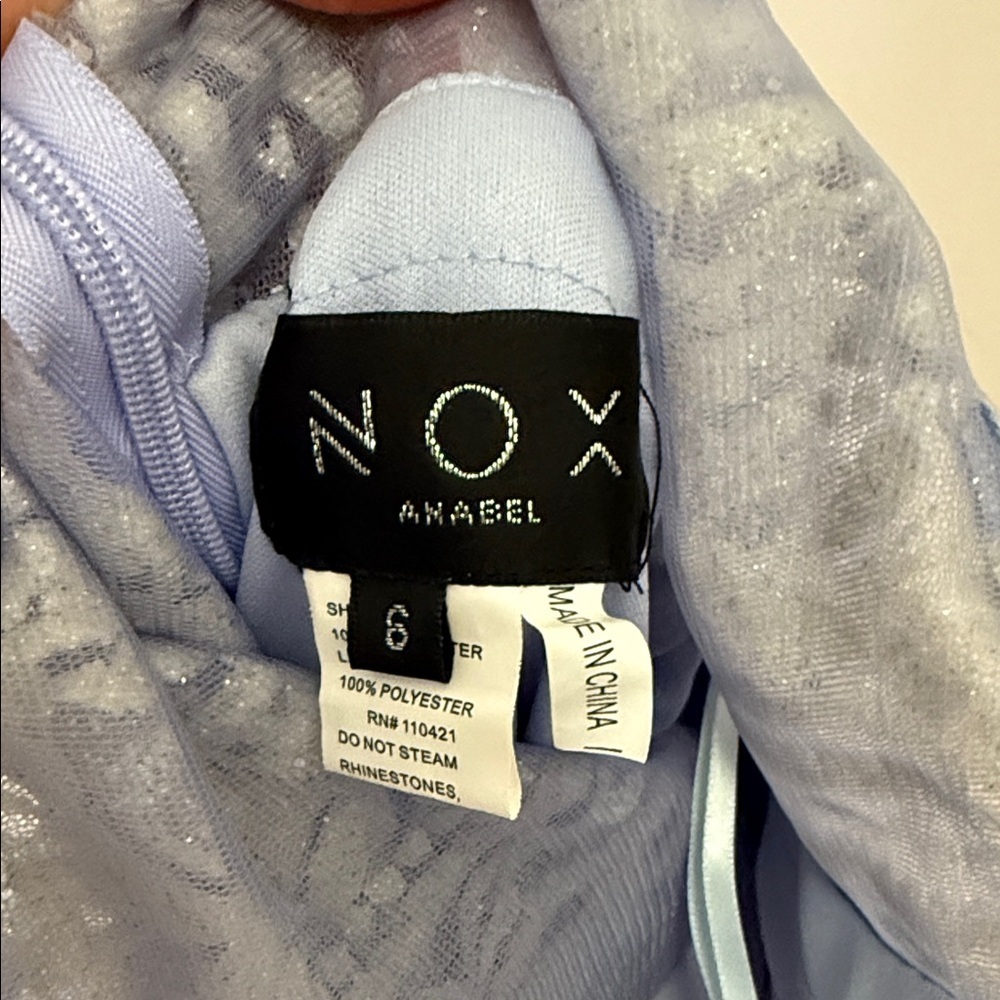 Nox Anabel Stunning Silver Maxi Dress Prom / Wedding guest size 6 - Picture 2 of 7